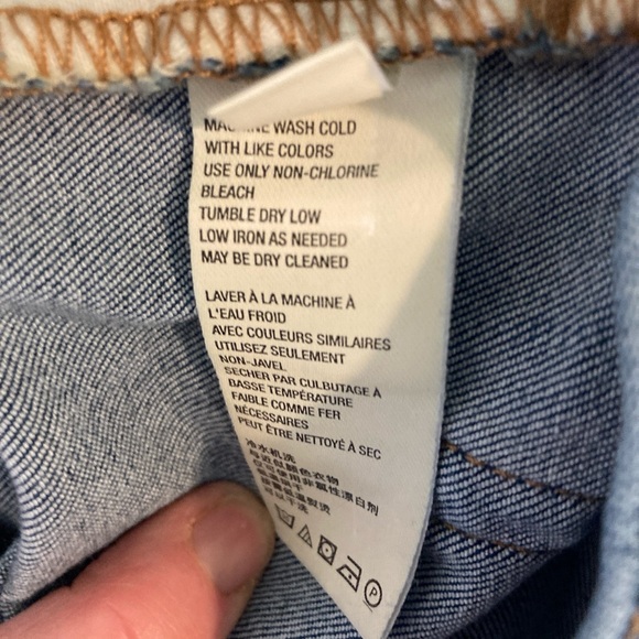 Women's Free People  Distressed Blue Jeans Flayed Hem Stretch Fabric Size 27 - Picture 9 of 9